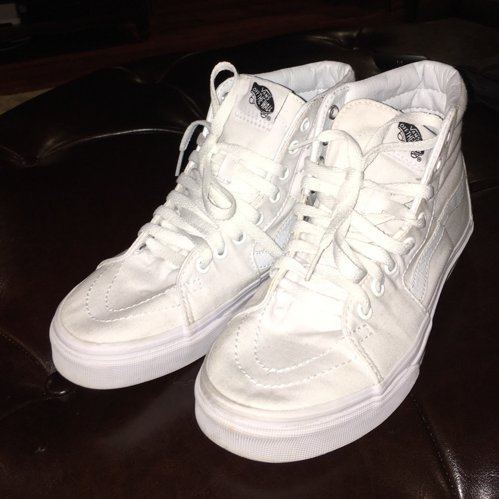 Vans Sk8 Hi sneakers (white canvas)